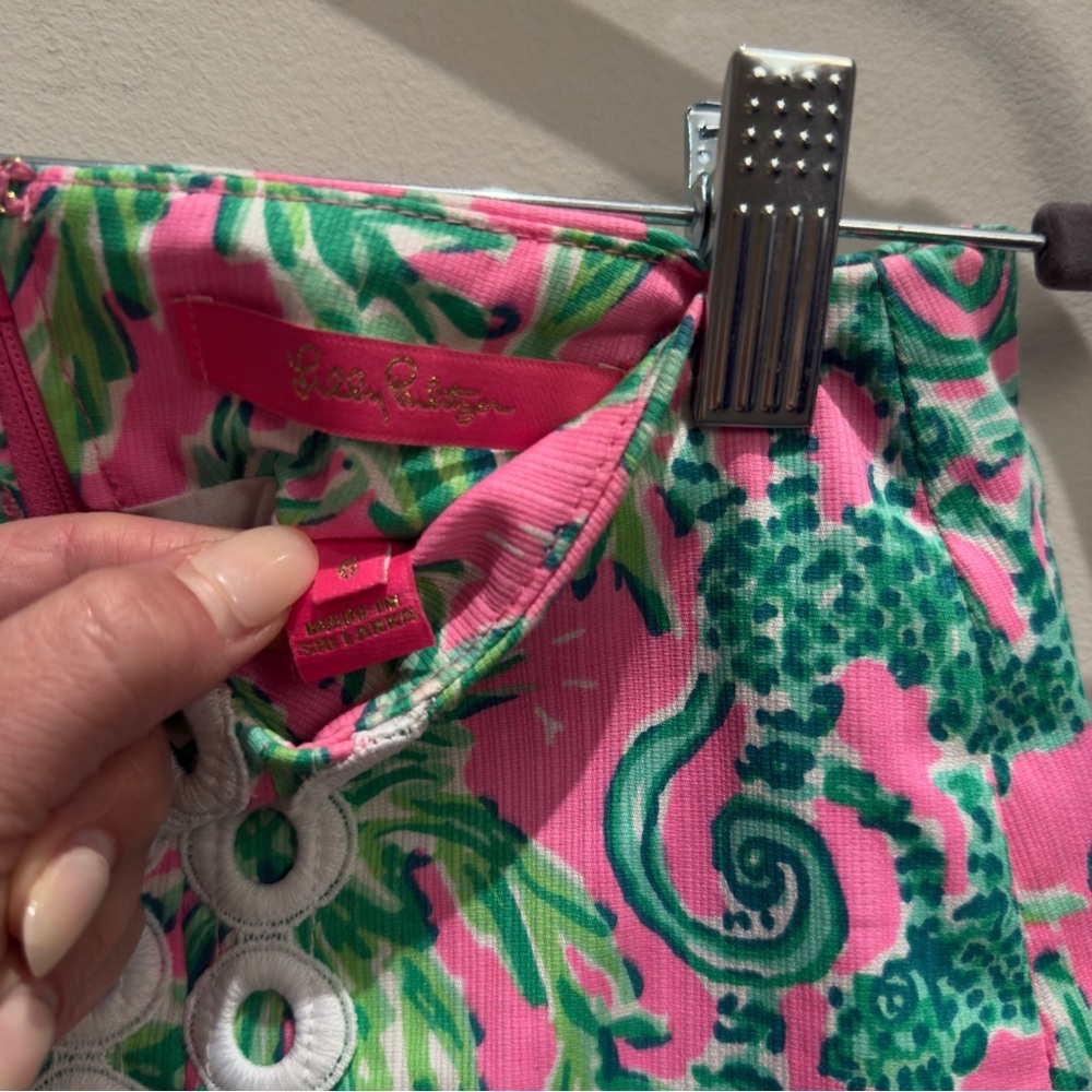 NWOT- Lilly Pulitzer Prosecco Pink Hanging Around Tawney Monkey Skort Size 6 - Picture 3 of 9